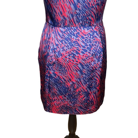 BCBGeneration Raspberry Red Multi One -Shoulder Cocktail Dress Sz 8 - Picture 6 of 16
